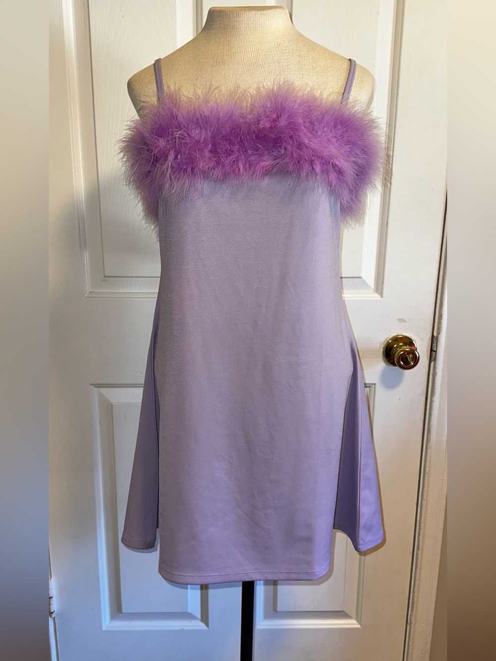 Sugar Thrillz Dolls Kill ‘Flirty N' THRIVING’ Marabou Feather Dress Fembot XL